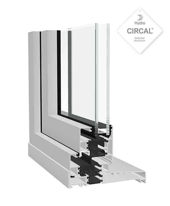 Aluminium window Dualframe 75 SI - High Performance Casement